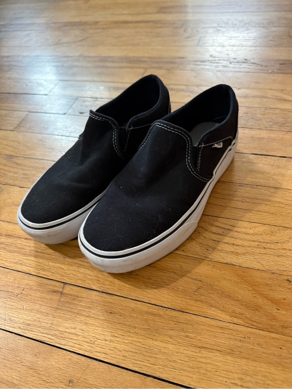 Black & White Platform Vans